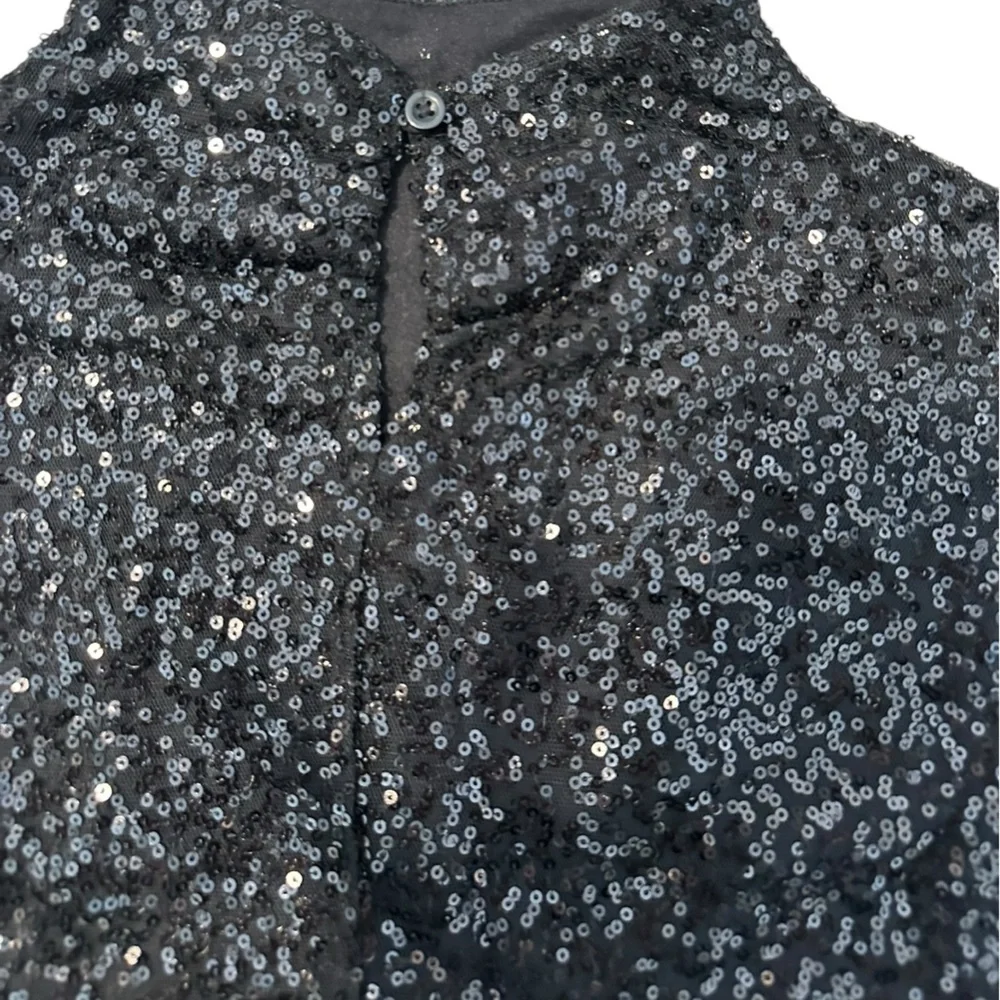 Sequin Black Sleeveless‎ Top